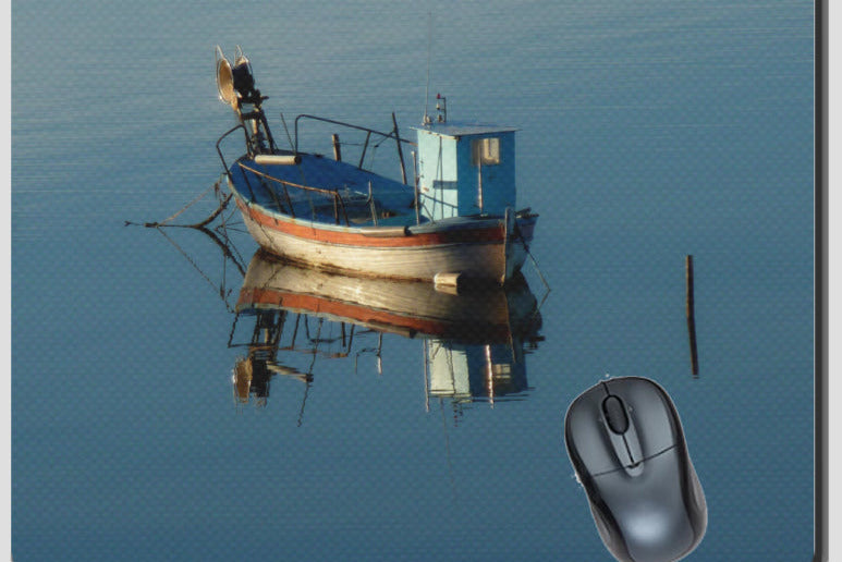 Tapis de souris - Barque sur étang de Bages